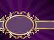 Purple horizontal label with gold filigree