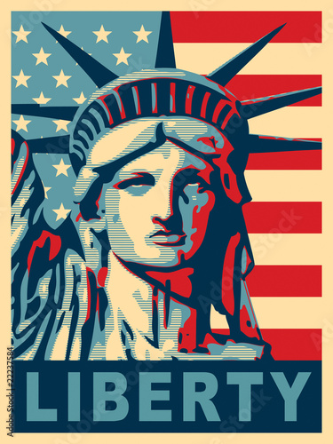 Plakat na zamówienie Statue of Liberty. New York landmark.