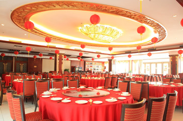 Wall Mural - a luxury chinese banqueting hall