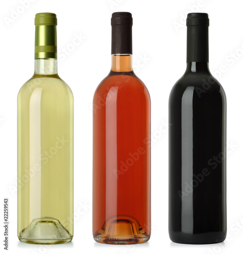 Fotografia Wine bottles blank no labels