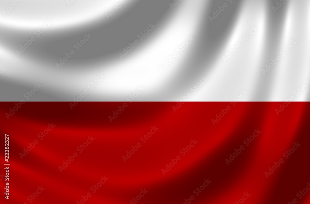 Nationalfahne von Polen - obrazy, fototapety, plakaty 