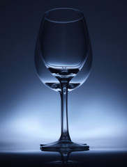 Wall Mural - wine glasses on the dark background