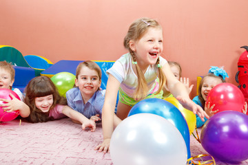 Wall Mural - Happy kids playing