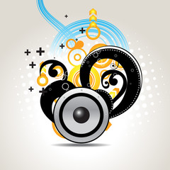 Wall Mural - speaker abstract