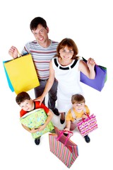 Poster - Family after shopping