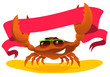crab with ribbon