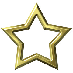 Sticker - 3D Golden Star Frame