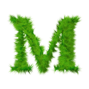 High resolution grass font isolated on white background
