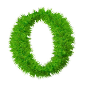 High resolution grass font isolated on white background