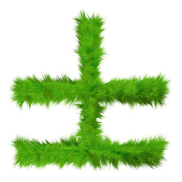 High resolution conceptual grass symbol isolated