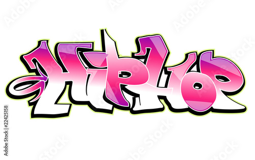 Plakat na zamówienie Graffiti vector design. Hip-hop