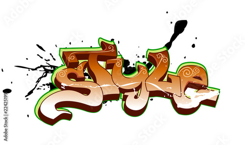 Obraz w ramie Graffiti vector design. Style