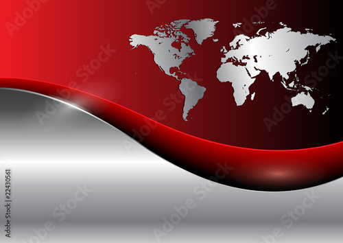 Business background with world map