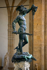 Perseus holding the head of Medusa in Firenze