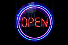 Purple Neon Open Sign Free Stock Photo - Public Domain Pictures