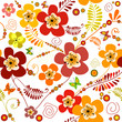 Vivid seamless floral pattern