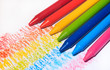 Rainbow colorful crayon color for children