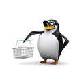 3d Shopper penguin