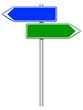 © Roger Gueluy - Panneaux directionnels bleu et vert