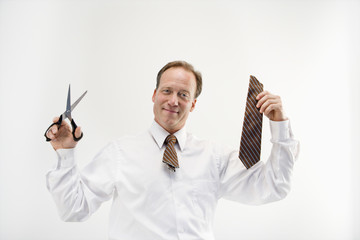 Wall Mural - Businessman with cut tie