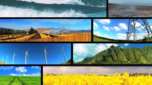 Montage Of Contrasting Environmental Images