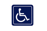 Fototapeta  - Dark blue handicap sign