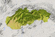 © Arid Ocean - Slovakia, shaded relief map