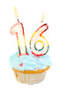 Sixteenth birthday cupcake
