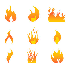 Wall Mural - Flames icon set