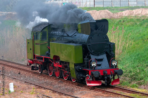 Naklejka ścienna Old steam locomotive