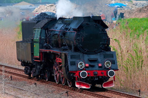 Obraz w ramie Old steam locomotive