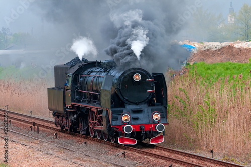 Obraz w ramie Old steam locomotive