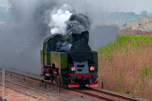 Naklejka - mata magnetyczna na lodówkę Old steam locomotive