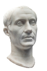 Ancient marble bust of Julius Caesar