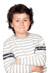 Poster - Funny child with striped sweater