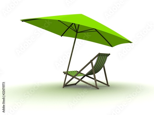 Liegestuhl mit Sonnenschirm kaufen Sie diese Illustration und finden