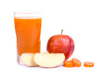 Fototapeta Tulipany - Apple-carrot juice