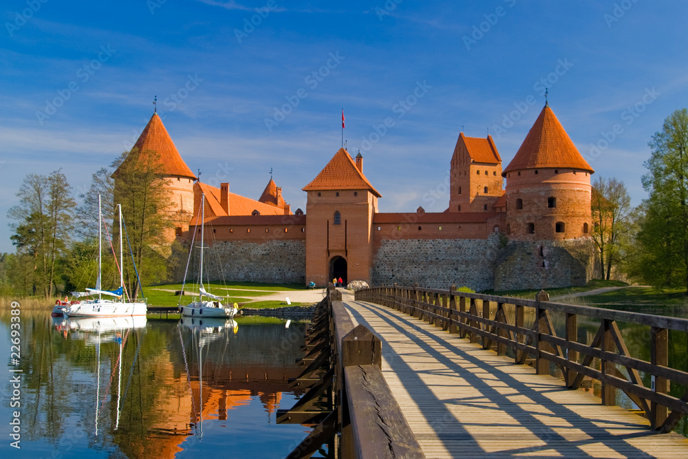 Obraz na płótnie Trakai castle in Lithuania w salonie
