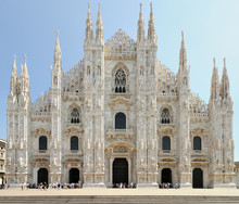 Facade Of Milan Cathedral (Duomo), Lombardy, Italy
