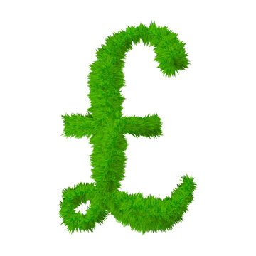 High resolution grass font isolated on white