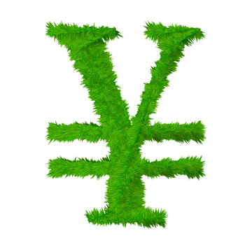 High resolution grass font isolated on white