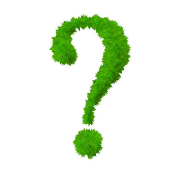 High resolution grass font isolated on white