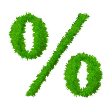 High resolution grass font isolated on white