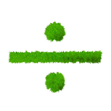 High resolution grass font isolated on white