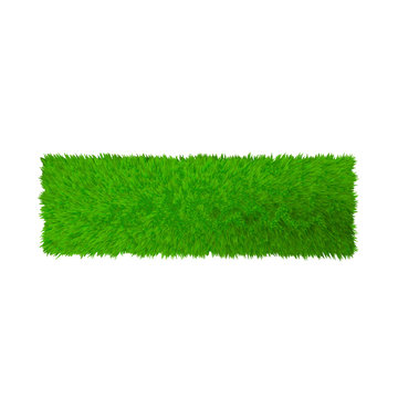 High resolution grass font isolated on white