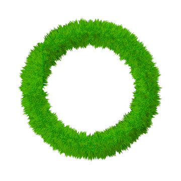 High resolution grass font isolated on white