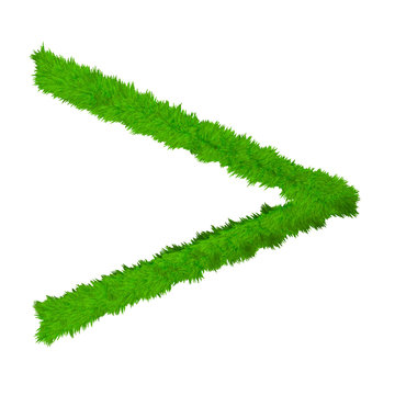 High resolution grass font isolated on white