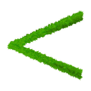 High resolution grass font isolated on white