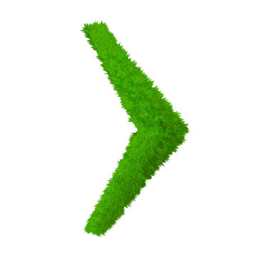 High resolution grass font isolated on white