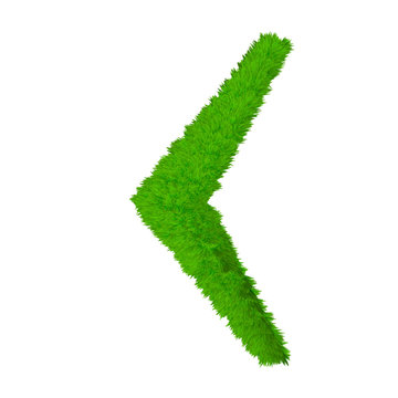High resolution grass font isolated on white
